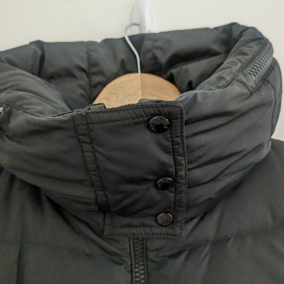 Black Flammette Down Winter Coat Moncler Size 00 - Picture 3 of 13